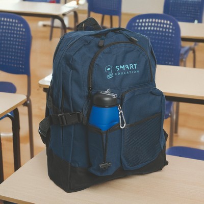 Backpack with 3 Zippered Compartments